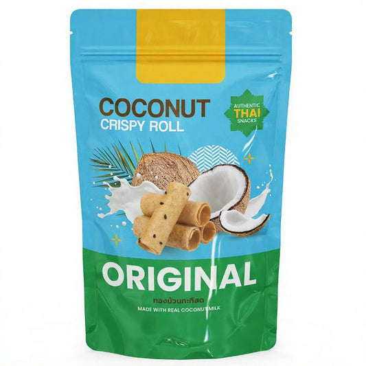 Thong Ampai Coconut Crispy Original Roll 80g Gluten Free