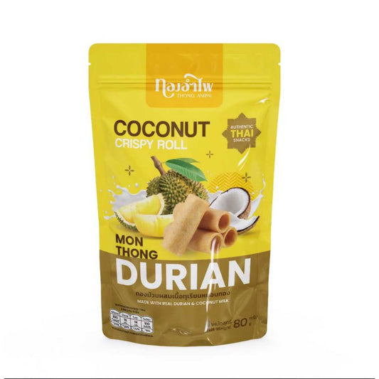 Thong Ampai Coconut Crispy Durian roll 80g
